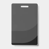 Dark Black Modern & Minimal Press Pass Foto ID Ausweis (Rückseite)