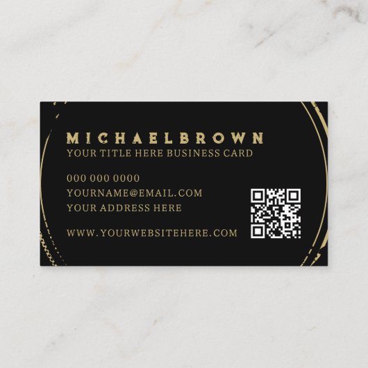 Dark Black Skull Tattoo Piercing Studio QR Code Visitenkarte (Rückseite)