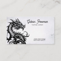 Dark Black & White Dragon Tattoo Shop