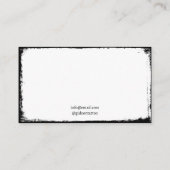 Dark Black & White Tiger Tattoo Artist Visitenkarte (Rückseite)