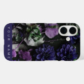 Dark Bloom Blue Case-Mate iPhone Hülle (Rückseite (Horizontal))