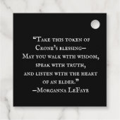 Dark Bloom Croning Zeremonie Geschenkanhänger (Rückseite)