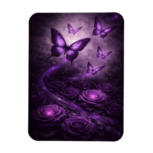 Dark Bloom Gothic Floral Decor Magnet (Vertikal)