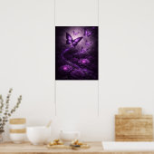Dark Bloom Gothic Floral Decor Poster (Küche)