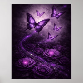 Dark Bloom Gothic Floral Decor Poster
