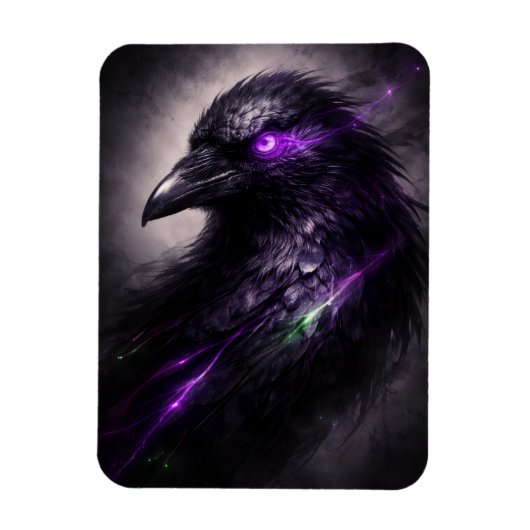Dark Bloom Raven Flexible Magnet (Vertikal)