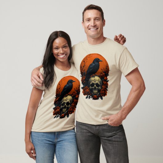 Dark Bloom Skull & Rose Grafischer T - Shirt - got (Unisex)