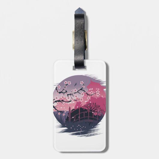 Dark Blossom Gepäckanhänger (Rückseite vertikal)