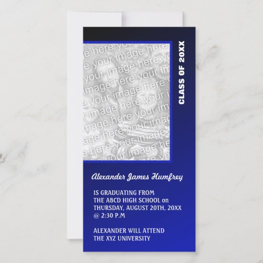 Dark Blue Abschluss Ankündigung (Vorderseite)