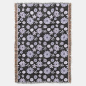 Dark Blue Abstrakt Blume Decke (Vorderseite Vertikal)