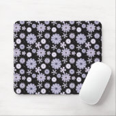 Dark Blue Abstrakt Blume Mousepad (Mit Mouse)