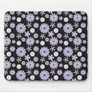 Dark Blue Abstrakt Blume Mousepad