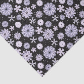 Dark Blue Abstrakt Blume Seidenpapier (Ausschnitt)