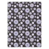 Dark Blue Abstrakt Blume Tischdecke (Vorderseite)