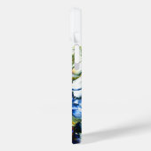 Dark Blue Abstrakt Fluid Art Mit Monogramm Case Ma (Rückseite / Links)