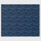 Dark Blue Abstrakt Lines Geschenkpapier (Flach)