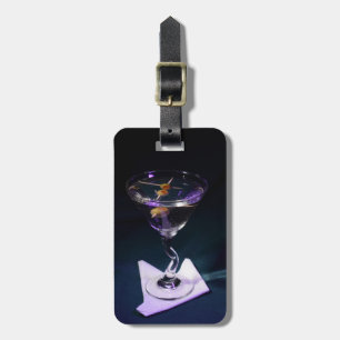 Dark Blue Alcohol Cocktail Martini Gepäckanhänger