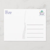 Dark Blue and Gray Abschluss Vielen Dank Postkarte (Rückseite)