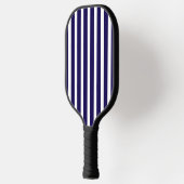 Dark Blue and White Striped Pickleball Paddle (Links)