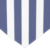 Dark Blue and White Stripes Pattern Kurzer Tischläufer (Ecke)