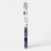 Dark Blue Antique Delft Blue Dutch Windmill iPhone Hülle (Linke Seite)