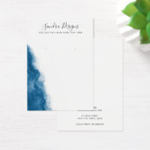 Dark Blue Aquarell Ohrring-Grafikkarte (Schreibtisch)