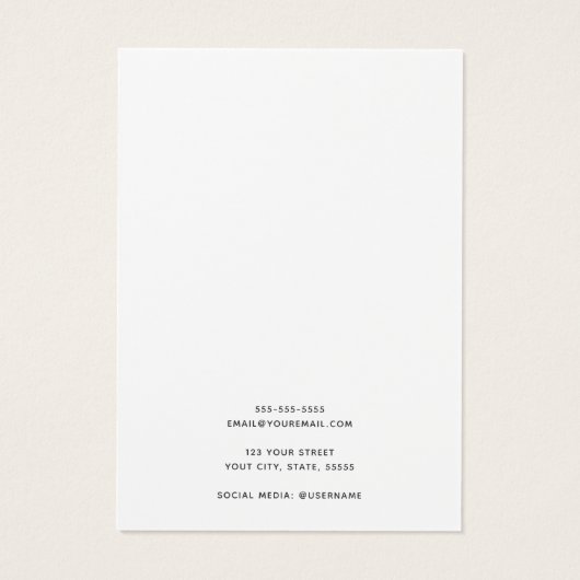 Dark Blue Aquarell Ohrring-Grafikkarte (Rückseite)