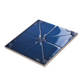 Dark Blue Art Deco  Ceramic Tile Fliese (Seite)