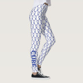 Dark Blue Awareness Ribbon Art Custom Leggings (Rechts)