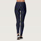 Dark Blue Awareness Ribbon Art Custom Leggings (Rückseite)