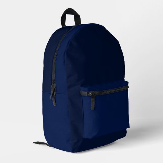 Dark Blue Backpack  Bedruckter Rucksack (Rückseitige Ecke links)