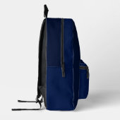 Dark Blue Backpack  Bedruckter Rucksack (Links)