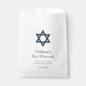 Dark Blue Bar Mitzvah Personalisiert Geschenktütchen (Vorderseite)
