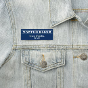 Dark Blue Beruflich Name Tag Namensschild