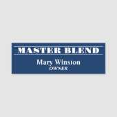 Dark Blue Beruflich Name Tag Namensschild (Vorderseite)