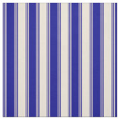 Dark Blue & Bisque Colored Lines Stoff (Muster)