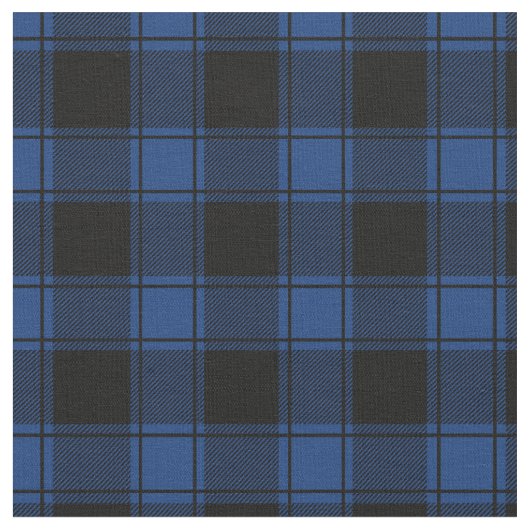 Dark Blue & Black Buffalo Plaid Stoff (Nahaufnahme)