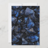 Dark Blue Boho Witch Crystals Black Handfasting Einladung (Rückseite)