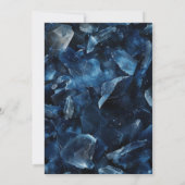 Dark Blue Boho Witch Crystals Black Handfasting Einladung (Rückseite)