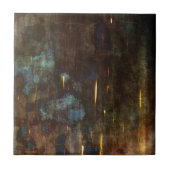 Dark Blue Brown Abstrakt Fliese (Vorderseite)
