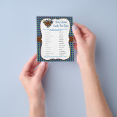 Dark Blue & Brown Elephant Baby Boy Showspiel Flyer (Gruppe)