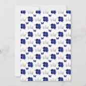 Dark Blue Brown Hair Princess 16 . Geburtstag Einladung (Rückseite)