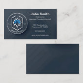 Dark Blue Builder Contractor Developer Visitenkarte (Vorne/Hinten)