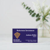 Dark Blue Calling Card for Any Business Visitenkarte (Stehend Vorderseite)