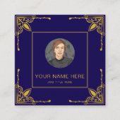 Dark Blue Calling Card mit Metallic Gold Telefonnummerkarte (Vorderseite)