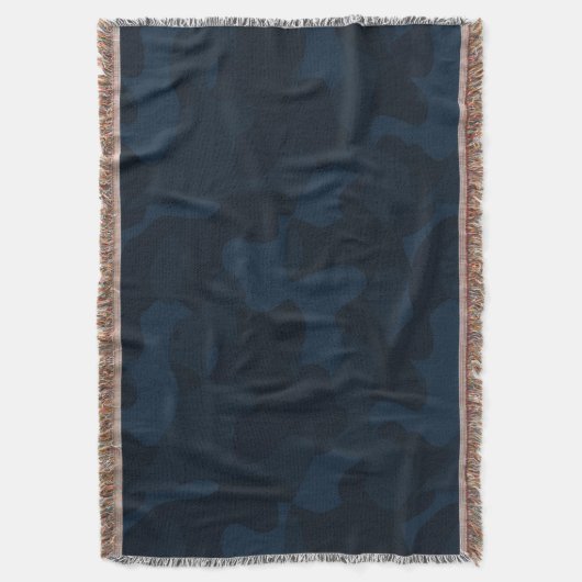 Dark Blue Camo Abstract Decke (Vorderseite Vertikal)