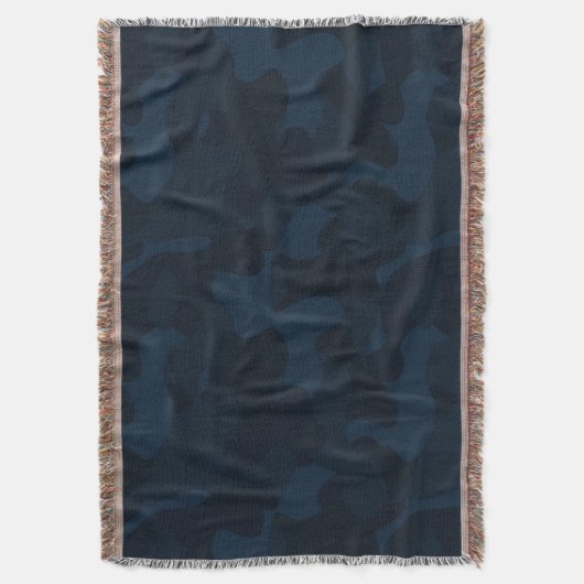 Dark Blue Camo Abstract Decke (Vorderseite Vertikal)