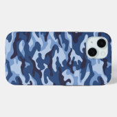 Dark Blue Camouflage Pattern Case-Mate iPhone Hülle (Rückseite (Horizontal))
