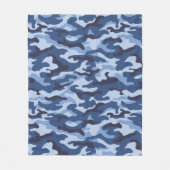 Dark Blue Camouflage Pattern Fleecedecke (Vorderseite)