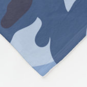 Dark Blue Camouflage Pattern Fleecedecke (Ecke)